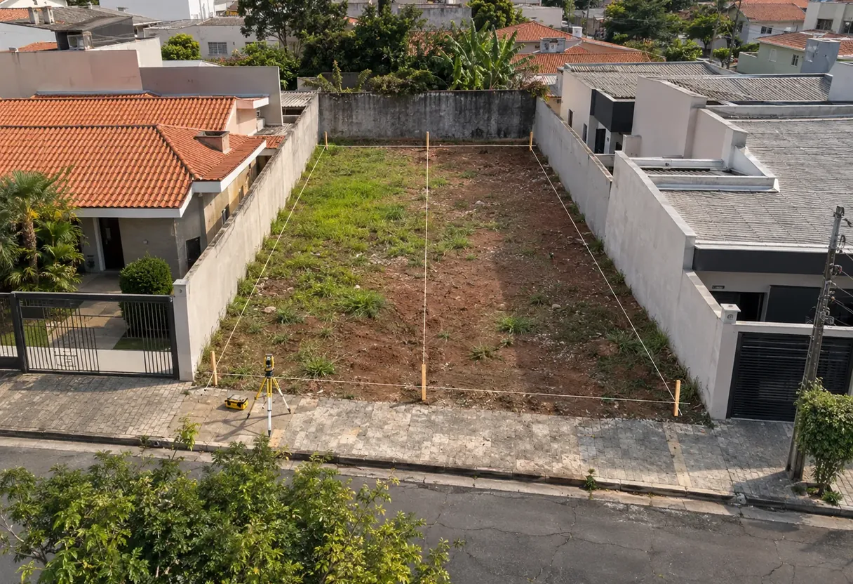 Terreno entre casas em bairro residencial